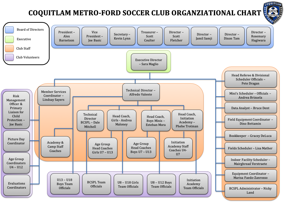 organizational chart soccer club organizational chart